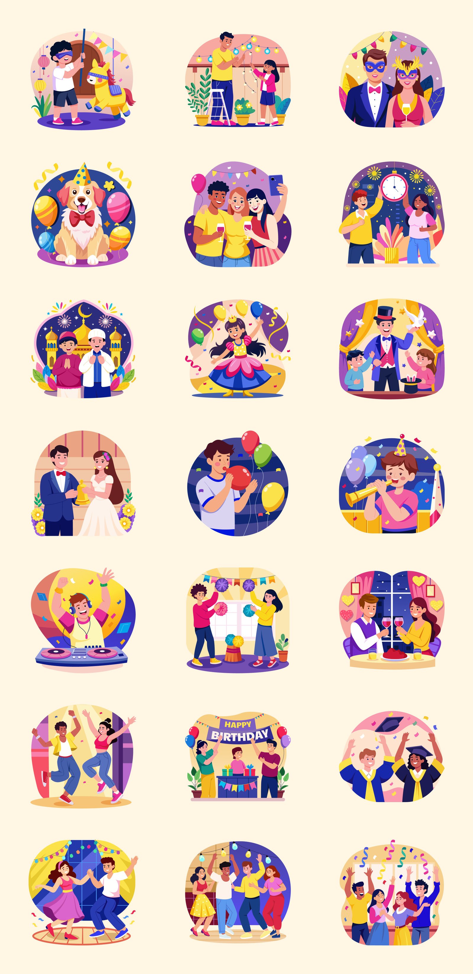 Celebrate Illustrations Art Set