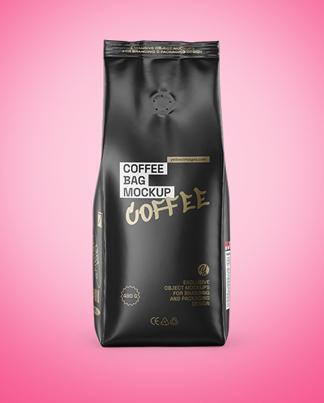 Matte Coffee Bag Mockup