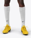Afro-American Man Wearing Full Soccer Kit Mockup
