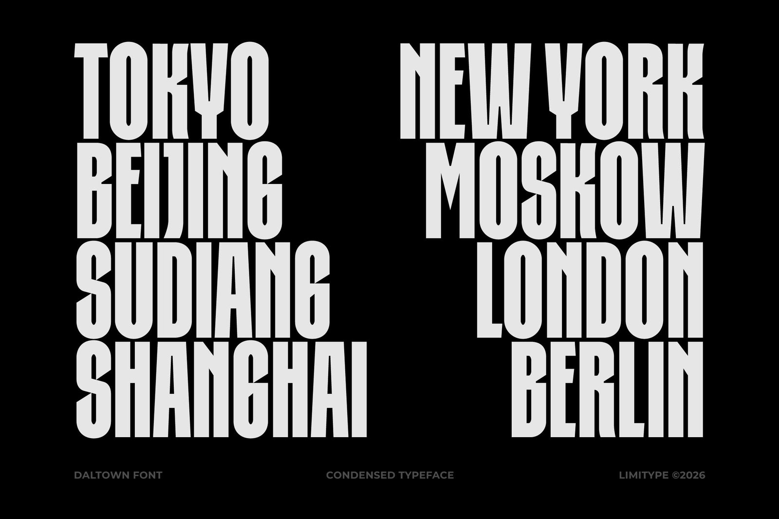 Daltown - Bold Condensed Font
