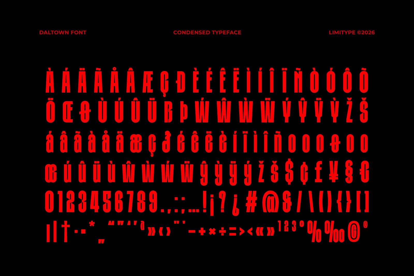 Daltown - Bold Condensed Font