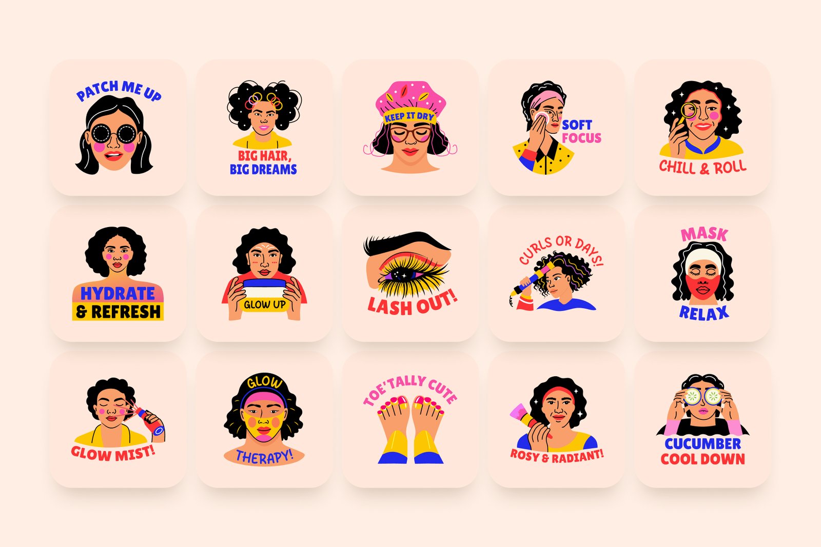 Beauty Stickers Art Set