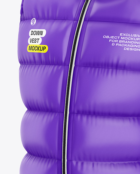 Glossy Down Vest Mockup