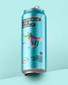 Textured Aluminium Drink Can Mockup