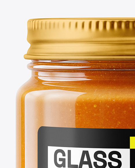 Glass Jar with Lobster Bisque Mockup