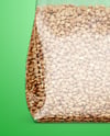 Transparent Package with Buckwheat Mockup