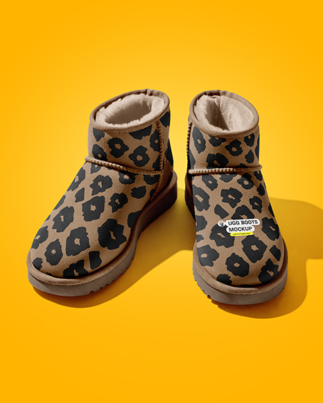 Pair of Women's UGG Boots Mockup