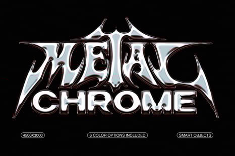 Metal Chrome Text & Logo Effect - Chrome effect