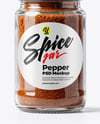 Glass Jar with Chili Powder Mockup