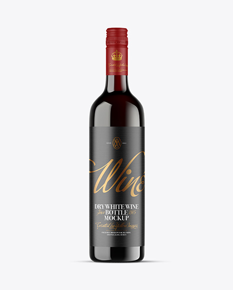 Antique Green Glass Red Wine Bottle Mockup - Wine bottle mockup