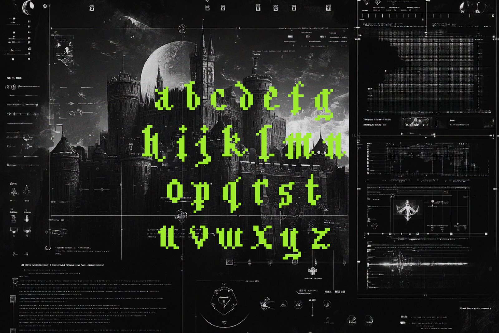 Pixel Warden - Blackletter Typeface