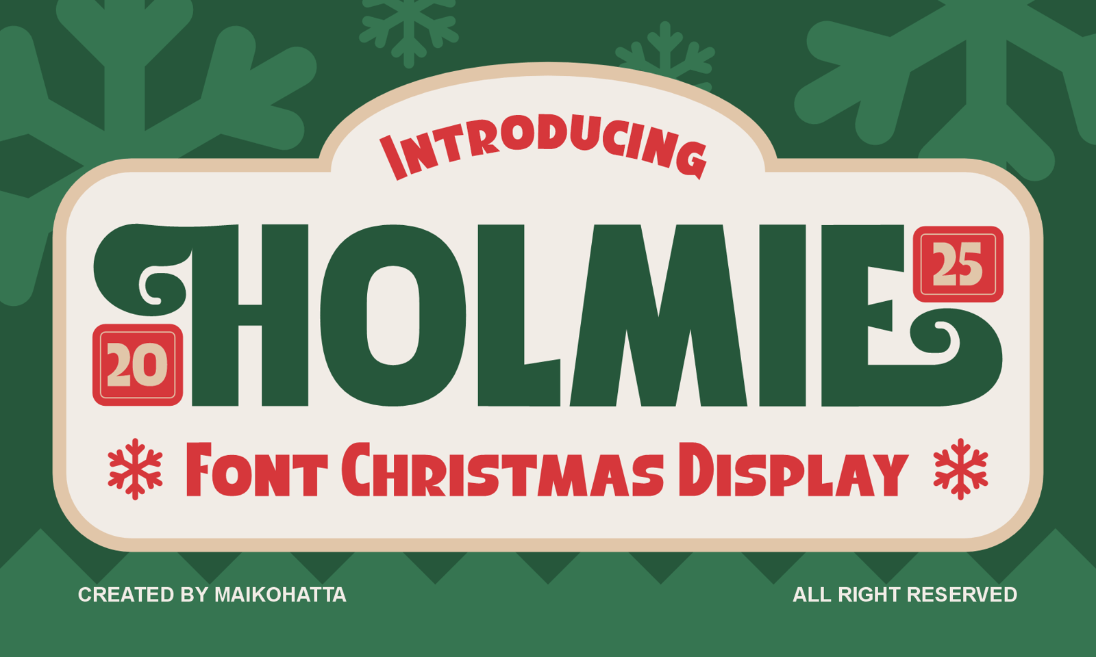 Holmie – Christmas Display Font