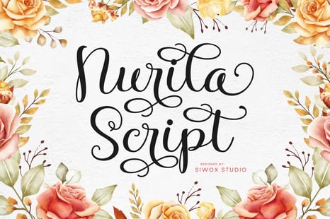 Nurila Script - A Bouncy Script Font - Bouncy font