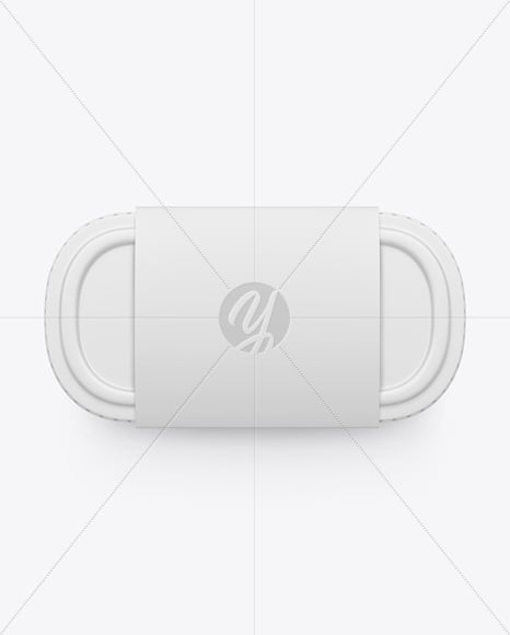 Matte Plastic Container in Paper Sleeve Mockup