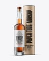 Tall Whiskey Bottle with Tube Mockup