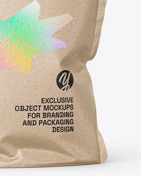 Kraft Paper Stand-Up Pouch Mockup