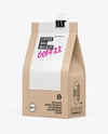 Kraft Coffee Bag with Clip Mockup – Half Side View