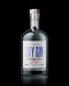 Oslo Dry Gin Bottle on Black Background Mockup