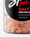 Plastic Jar with Pink Salt Mockup