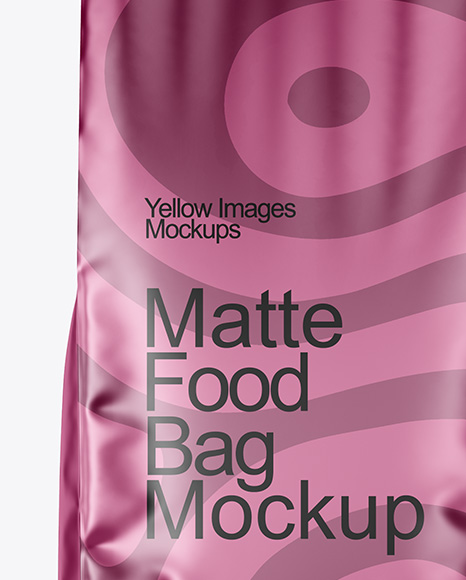 Matte Metallic Food Bag Mockup