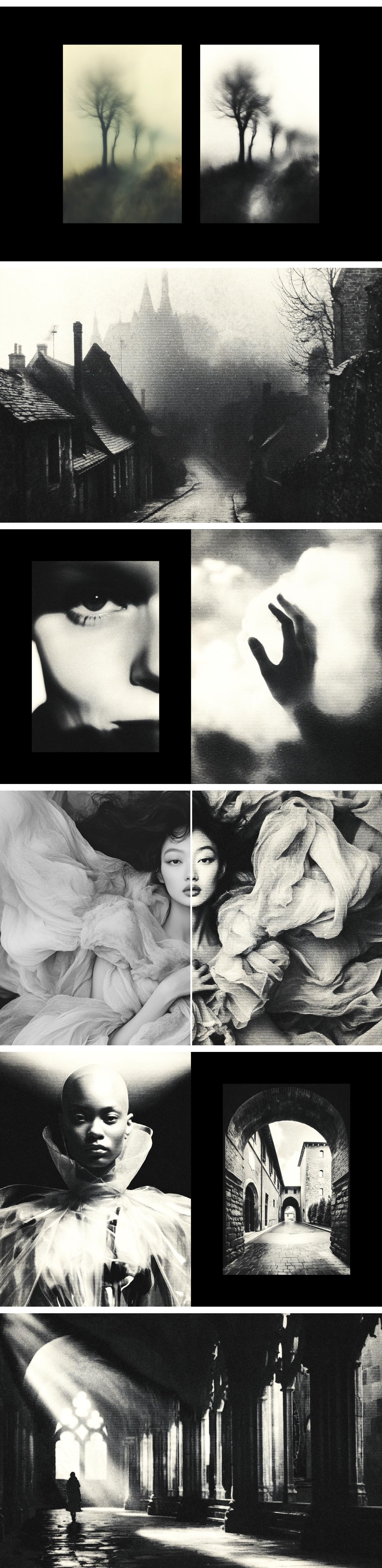 Black Lined Photo Effect