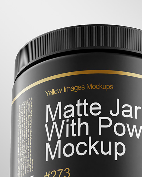 Matte Jar With Powder Mockup