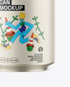 237ml Matte Aluminium Drink Can Mockup