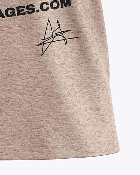Kids Heather V-Neck T-Shirt Mockup - Front View