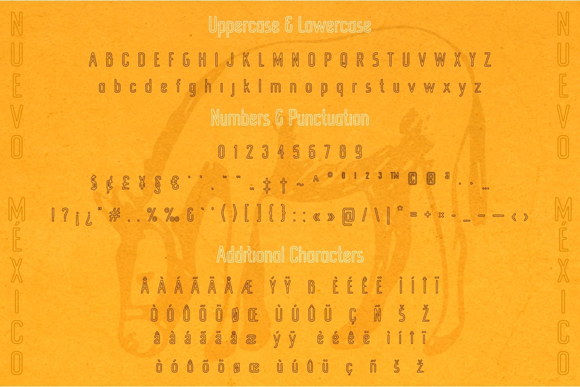 New Mexico southwestern rustic font