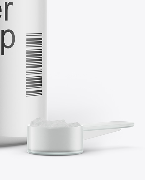 Clear Jar With Powder Mockup