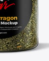 Plastic Jar with Dried Tarragon Mockup