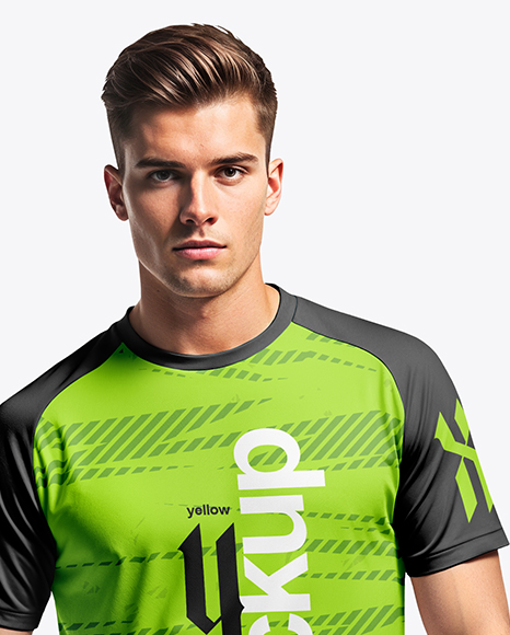 Man Wearing Badminton Uniform Mockup