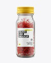 Small Glass Bottle with Saffron Threads Mockup