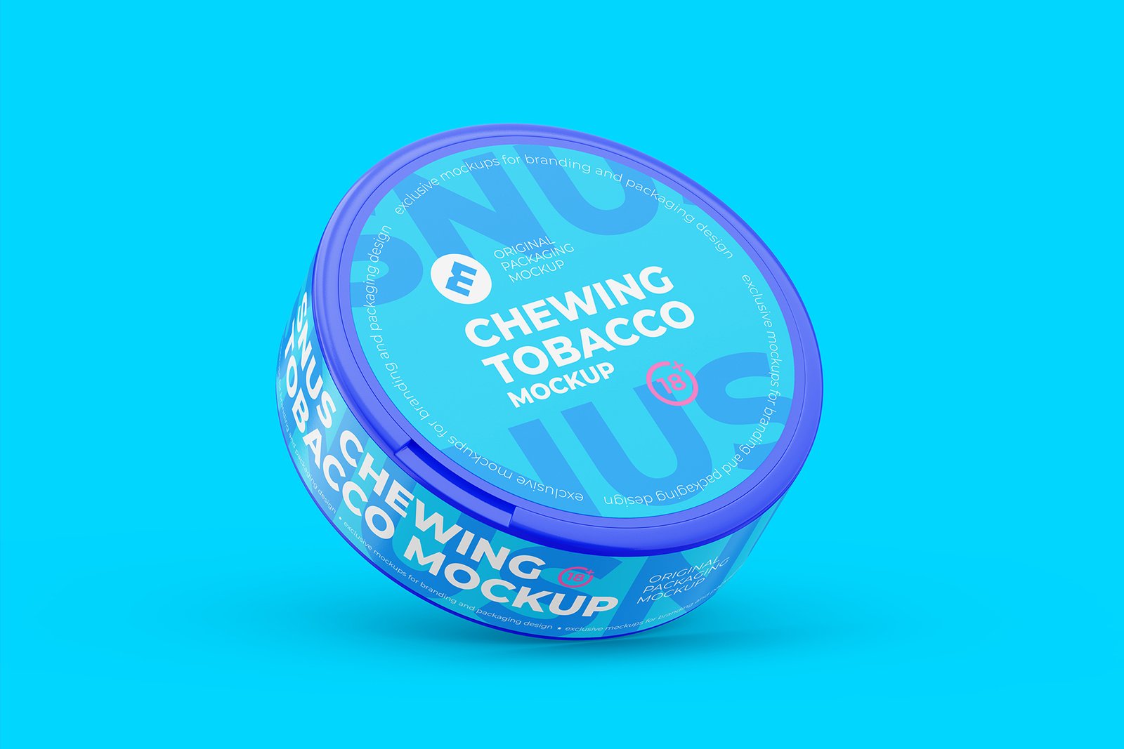 Snus Chewing Tobacco Can Mockup. With One Lock