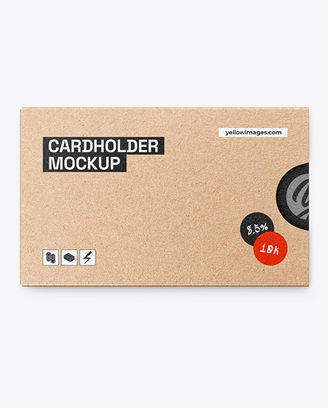 Credit Card w/ Kraft Cardholder Mockup