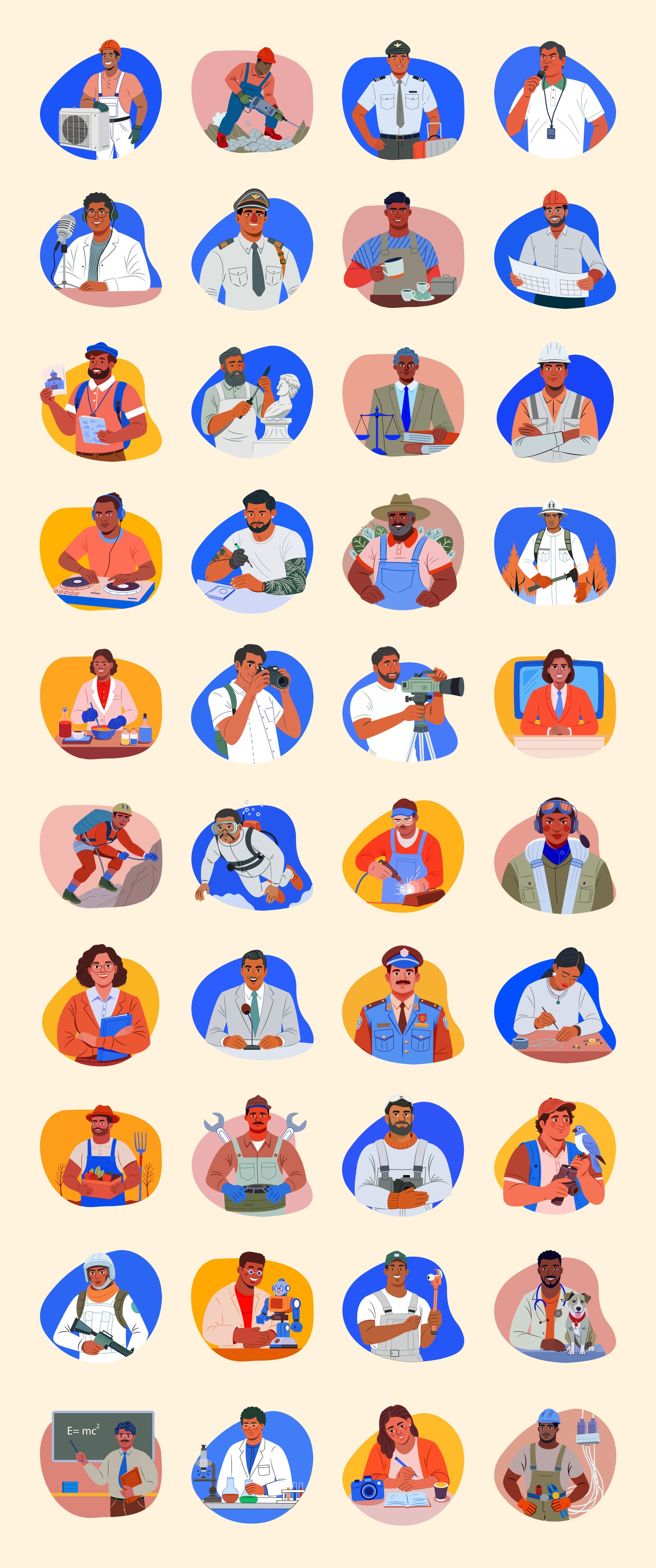 Professions People Character