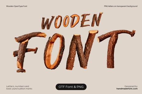 Wooden Font - Fonts