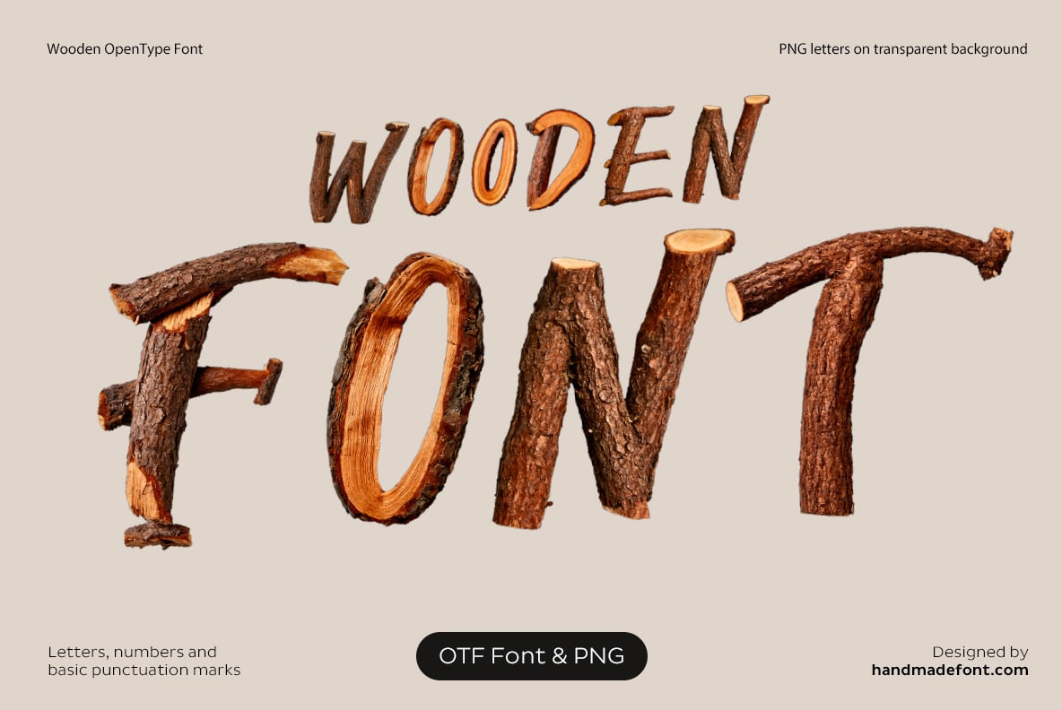Wooden Font