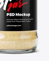 Spice Glass Jar with Garlic Powder Mockup