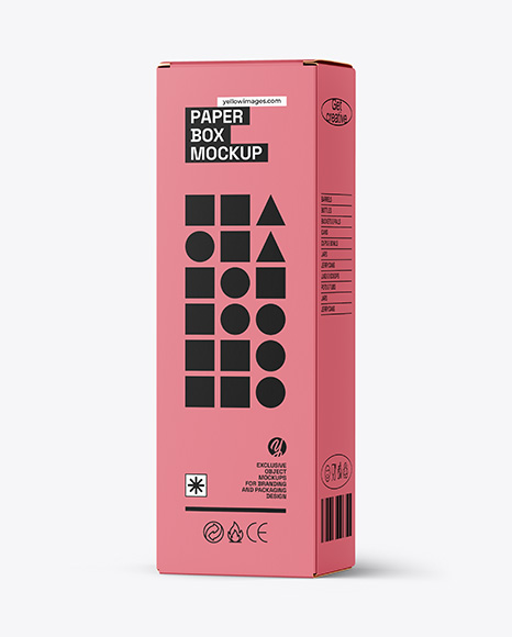 Metallic Cosmetic Tube with Box Mockup