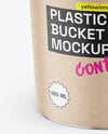 Metallized Plastic Bucket Mockup