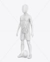 Kids V-Neck Sports Kit Mockup - Half side View