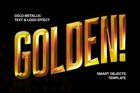 Gold Metallic Text & Logo Effect - Layer styles
