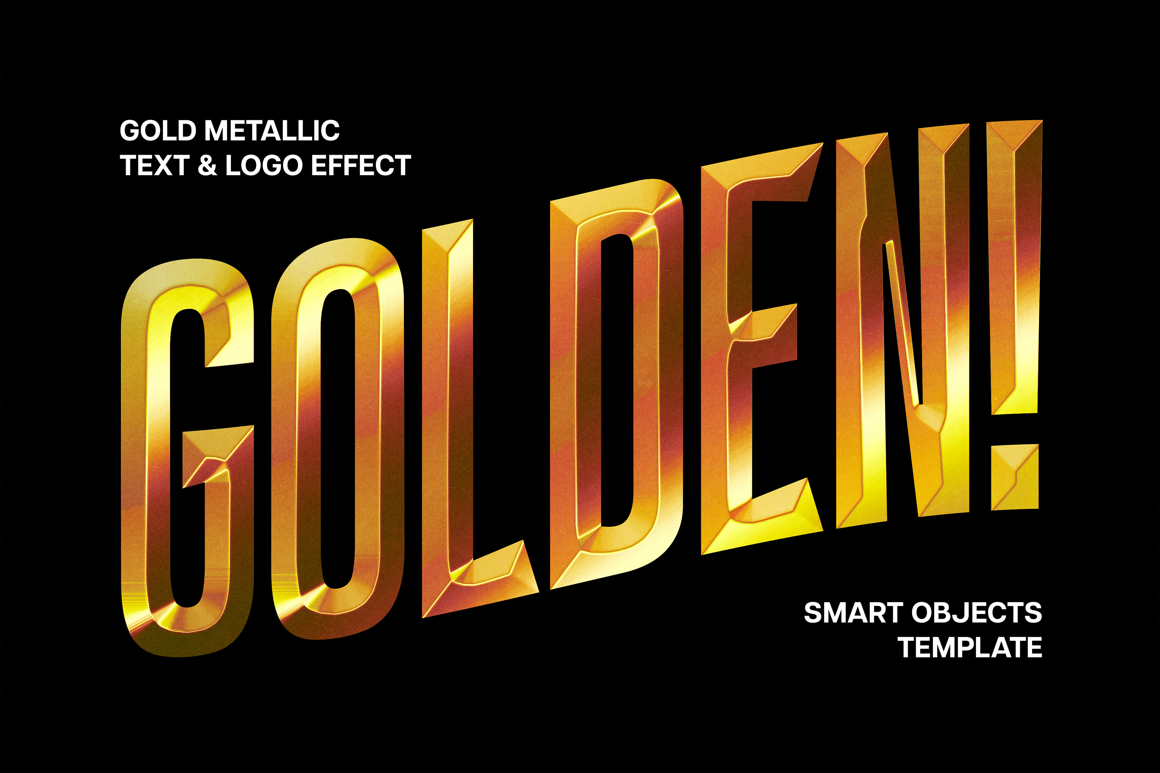Gold Metallic Text &amp; Logo Effect