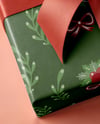 Christmas Gift Box with Pink Bow Mockup