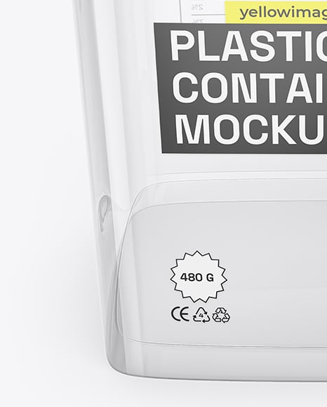 Clear Plastic Food Container Mockup