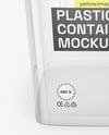 Clear Plastic Food Container Mockup