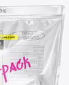 Clear Plastic Stand-Up Pouch Mockup