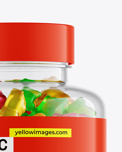 Gummy Bears Plastic Bottle Mockup