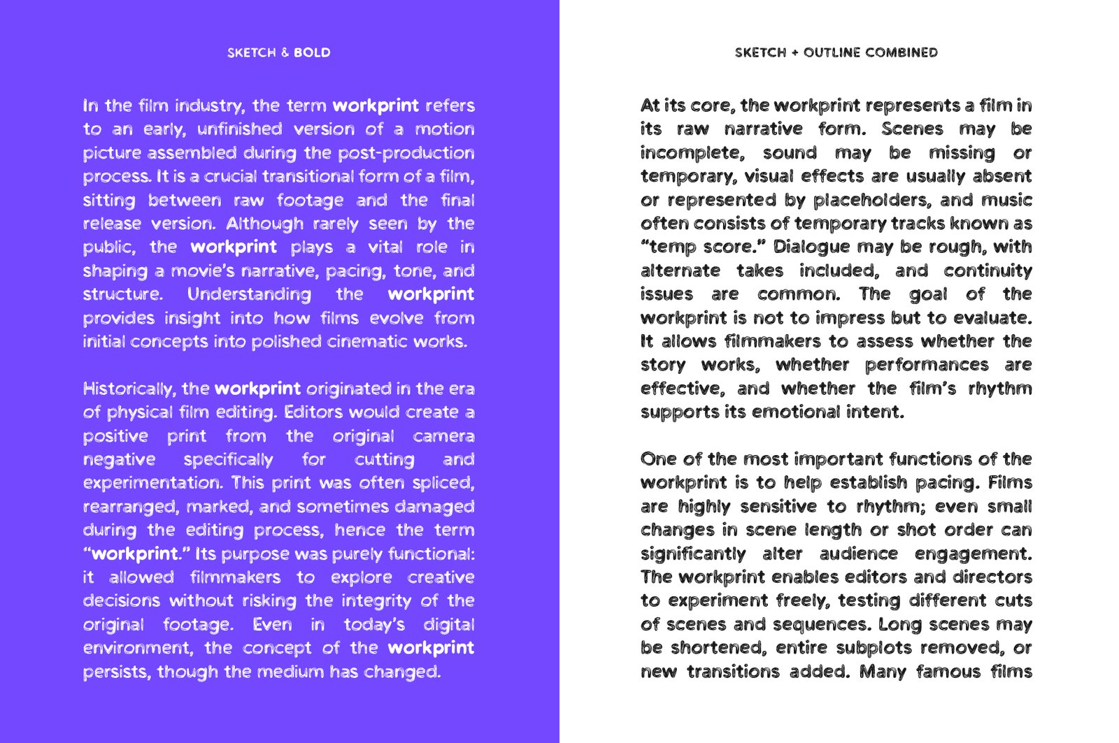 Workprint – A Hand-drawn Sans Serif Font